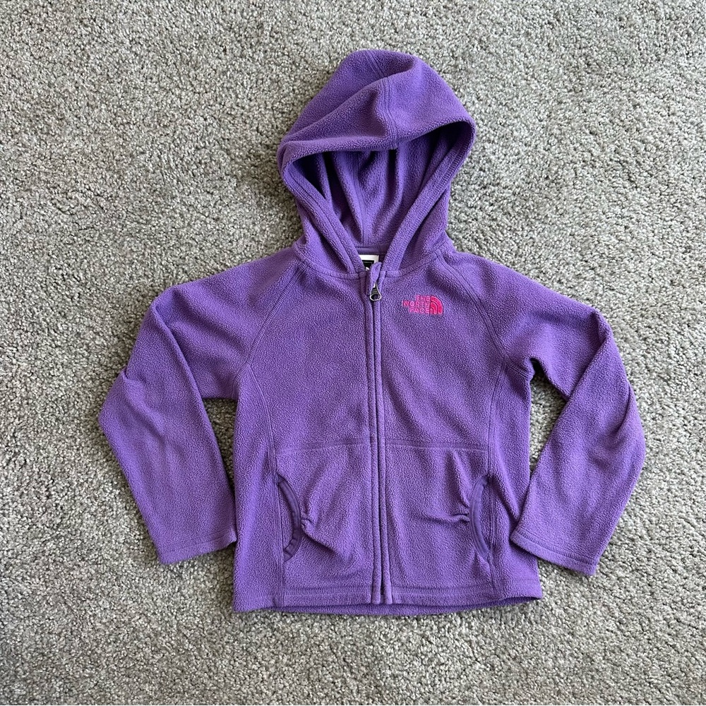 The North Face Kids Purple Fleece Hoodie, 4T
